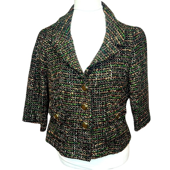 Loft Tweed Button Blazer - Picture 1 of 6